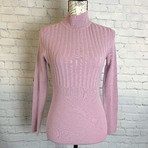 DressBarn Mock Neck Lightweight Ribbed Sweater